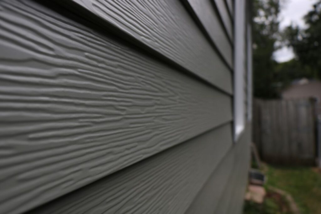 Close-up of a new siding
